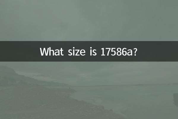 Che taglia è 17586a?