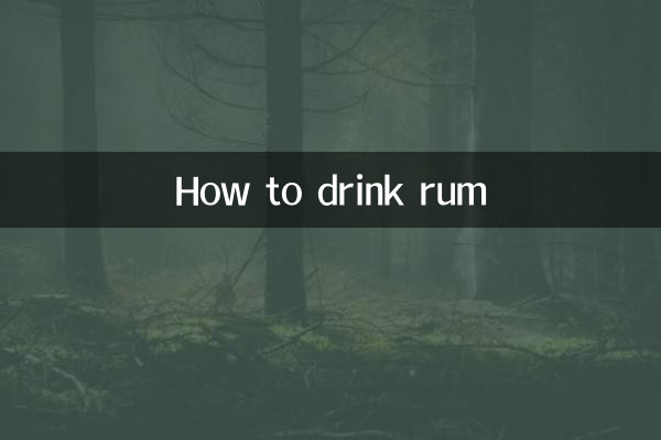 How to drink rum