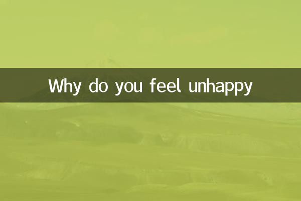 Why do you feel unhappy