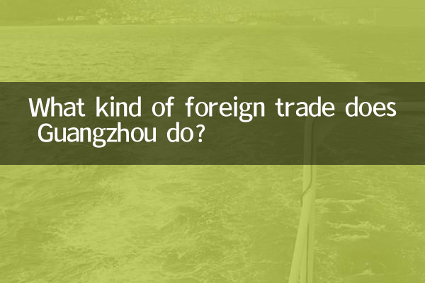 What kind of foreign trade does Guangzhou do?