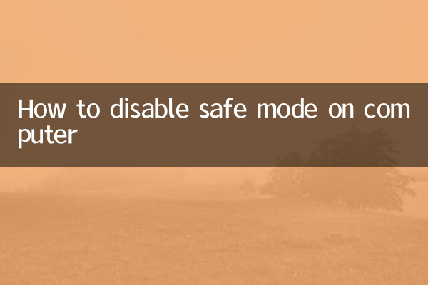How to disable safe mode on computer