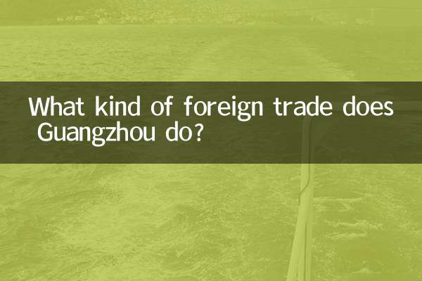 What kind of foreign trade does Guangzhou do?
