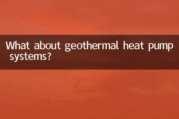 What about geothermal heat pump systems?
