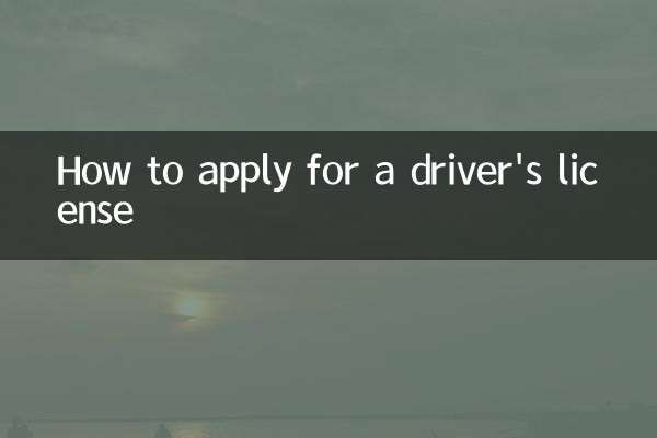 How to apply for a driver's license