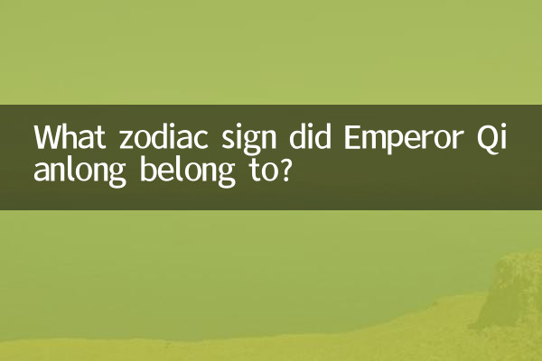 شہنشاہ کیان لونگ کا تعلق کس رقم کے نشان سے تھا؟