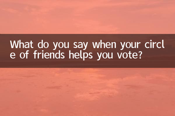 আপনার বন্ধুদের বৃত্ত আপনাকে ভোট দিতে সাহায্য করলে আপনি কী বলেন?