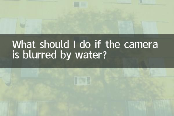 Que dois-je faire si l'appareil photo est flou à cause de l'eau ?