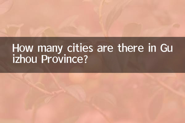 Wie viele Städte gibt es in der Provinz Guizhou?