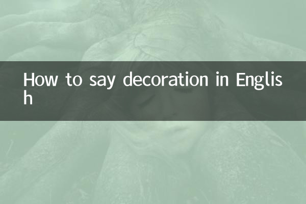 How to say decoration in English