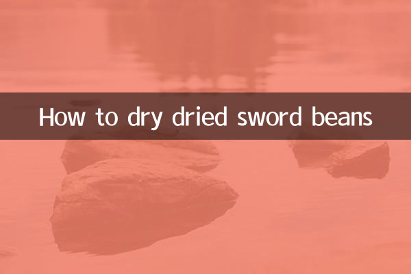 Comment sécher les haricots épées séchés
