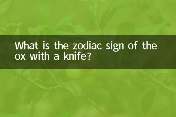 Quel est le signe du zodiaque du bœuf avec un couteau ?