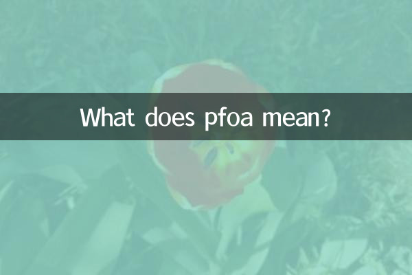 Cosa significa pfoa?