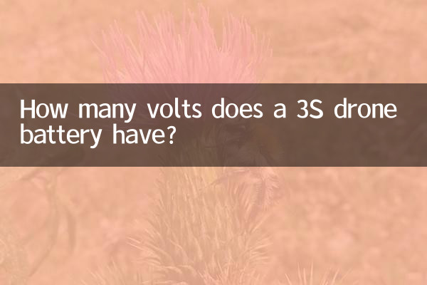 How many volts does a 3S drone battery have?