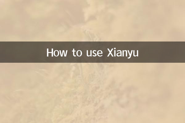 Xianyu를 사용하는 방법