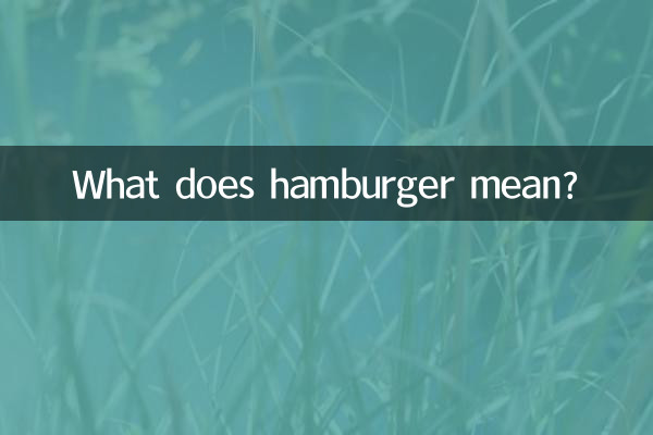 Que signifie hamburger ?