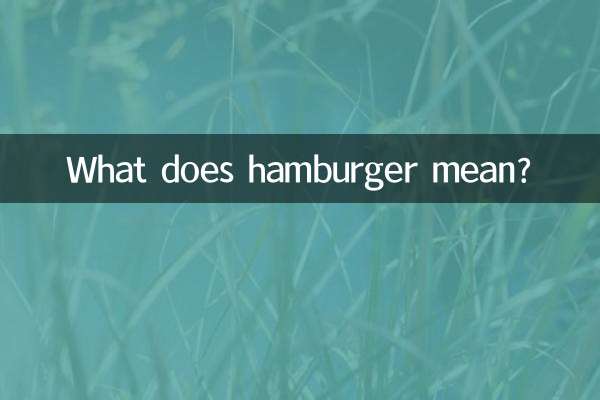 Que signifie hamburger ?