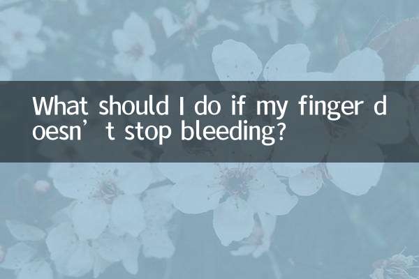 আমার আঙুল থেকে রক্তপাত বন্ধ না হলে আমার কী করা উচিত?