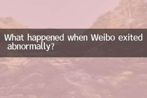 What happened when Weibo exited abnormally?