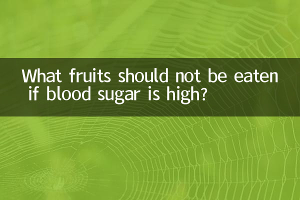 What fruits should not be eaten if blood sugar is high?