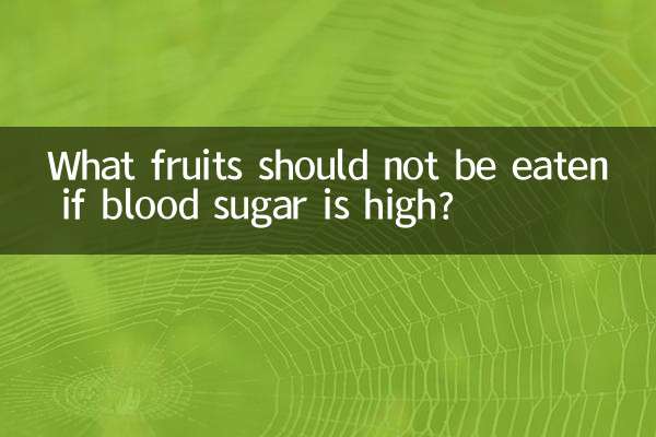 What fruits should not be eaten if blood sugar is high?