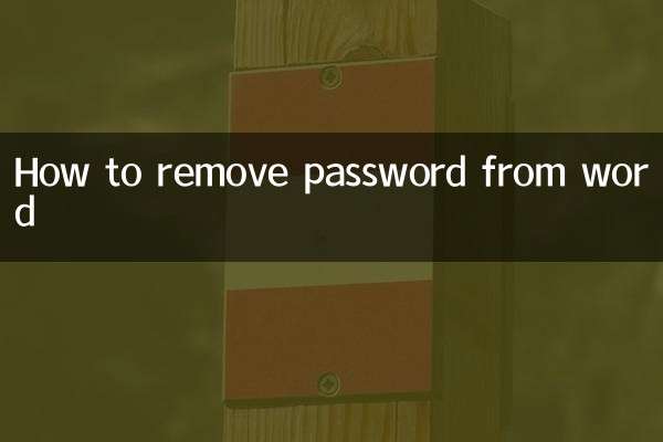 Wordからパスワードを削除する方法