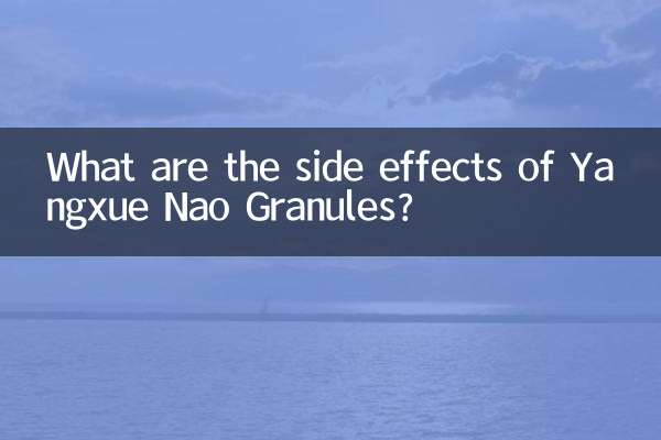 Quali sono gli effetti collaterali di Yangxue Nao Granuli?