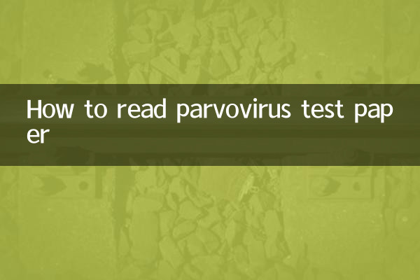 পারভোভাইরাস টেস্ট পেপার কিভাবে পড়তে হয়