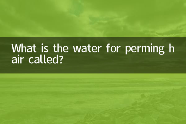 髪にパーマをかけるための水は何といいますか?