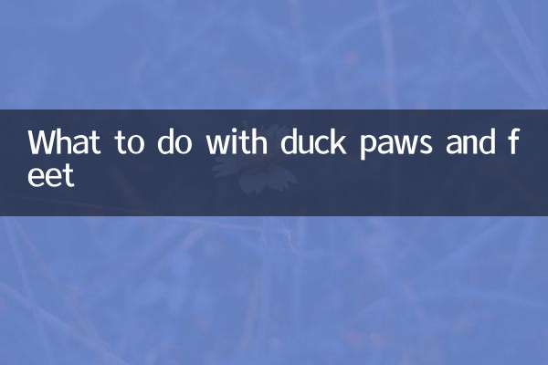 ¿Qué hacer con las patas y patas de pato?