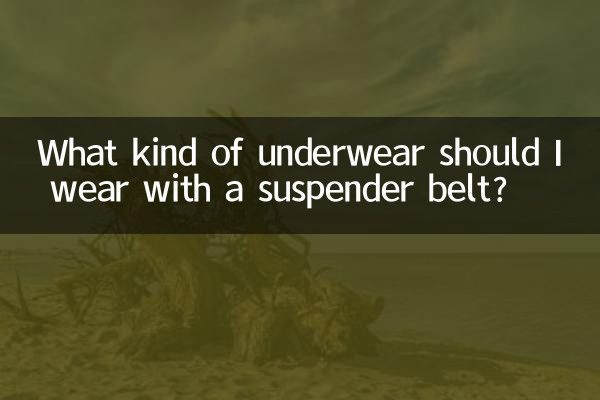 مجھے معطل بیلٹ کے ساتھ کس طرح کا انڈرویئر پہننا چاہئے؟