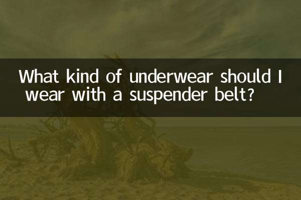 مجھے معطل بیلٹ کے ساتھ کس طرح کا انڈرویئر پہننا چاہئے؟