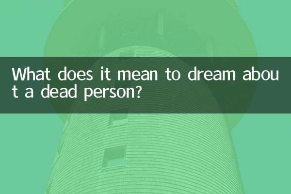 梦见死人什么寓意