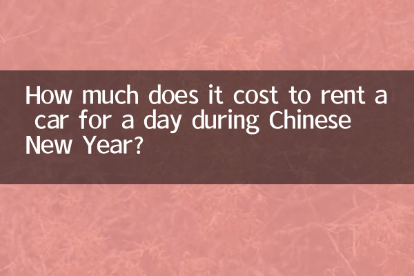 چینی نئے سال کے دوران ایک دن کے لئے کار کرایہ پر لینے میں کتنا خرچ آتا ہے؟