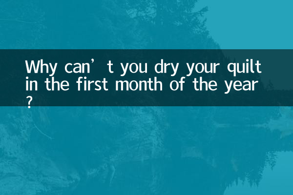 Warum können Sie Ihre Steppdecke nicht im ersten Monat des Jahres trocknen?