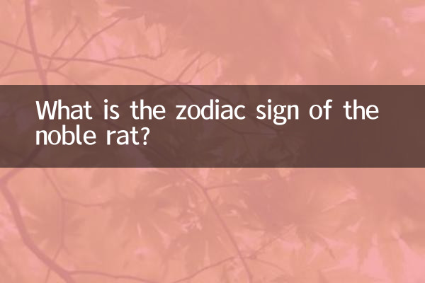 What is the zodiac sign of the noble rat?