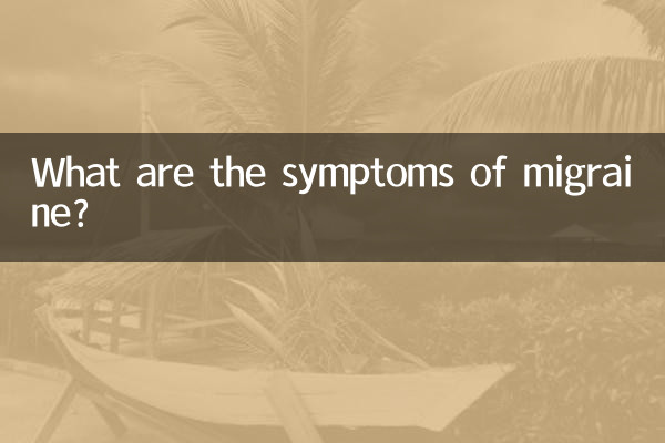 What are the symptoms of migraine?