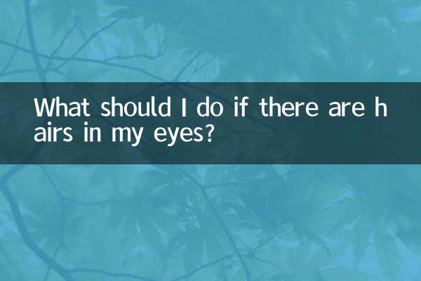 目に毛が入っている場合はどうすればよいですか？