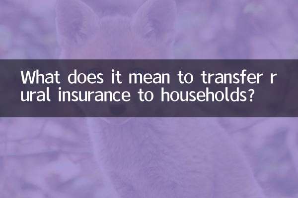 What does it mean to transfer rural insurance to households?