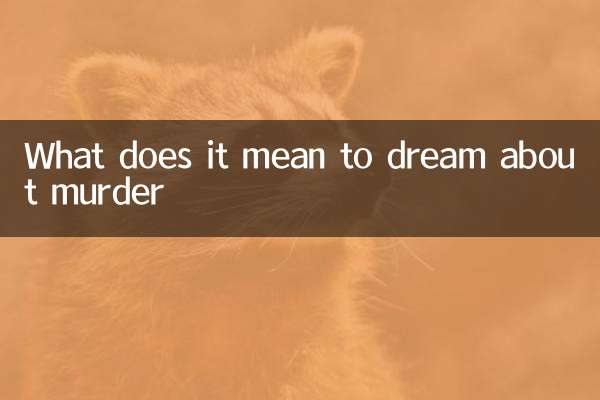 What does it mean to dream about murder