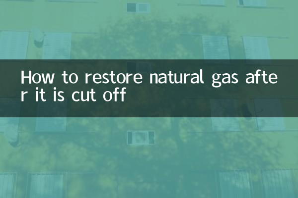 Cómo restaurar el gas natural después de un corte