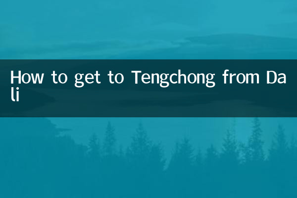 Comment se rendre à Tengchong depuis Dali