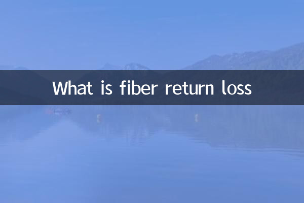 Qu'est-ce que la perte de retour des fibres
