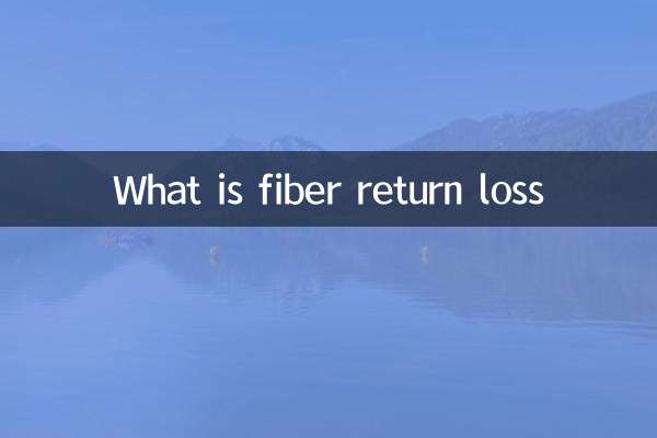 Qu'est-ce que la perte de retour des fibres