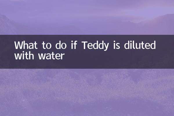 Was tun, wenn Teddy mit Wasser verdünnt wird?