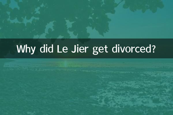 ¿Por qué se divorció Le Jier?