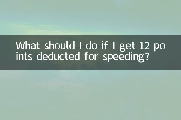 スピード違反で12点減点されたらどうすればいいですか？