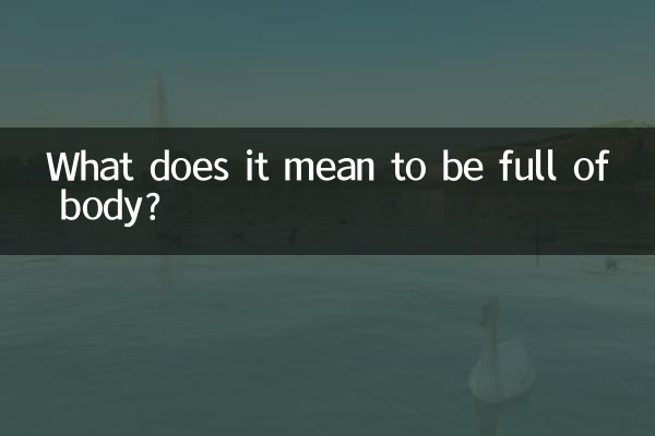 What does it mean to be full of body?