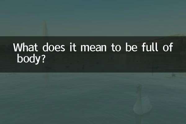 What does it mean to be full of body?