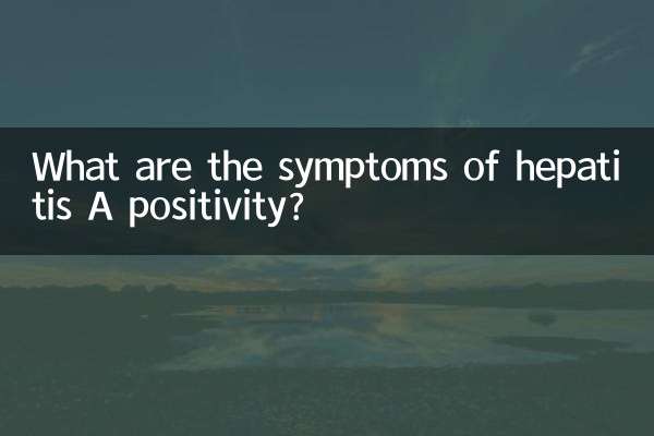 What are the symptoms of hepatitis A positivity?