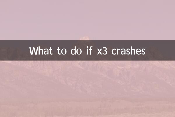 Cosa fare se x3 si blocca